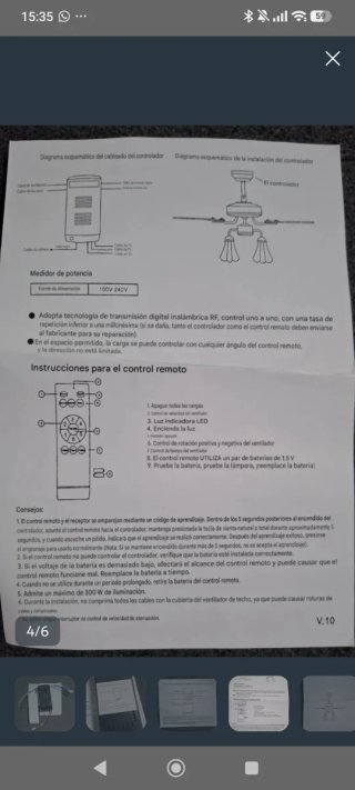 Kit Mando Distancia Ventilador