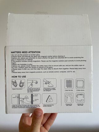 Limpiacristales magnético a doble cara