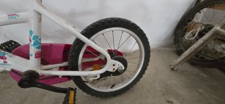 Bicicleta niña H-Twin blanca y azul