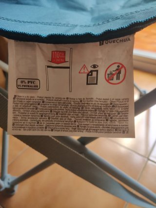 Silla Plegable Playa Camping Azul