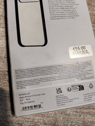 Apple Funda Beats con MagSafe y Control de Cámara para el iPhone 17 Pro Max Azul cobalto