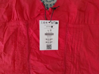 Top Corset Bershka Rojo Talla L