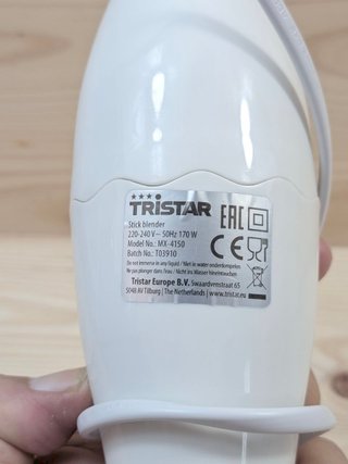 Batidora Mano Tristar MX-4150 170W Blanca