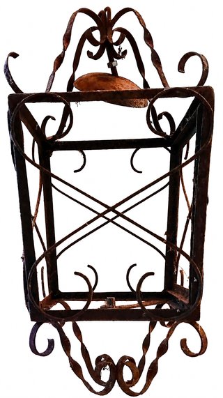 Farol exterior forja para restaurar