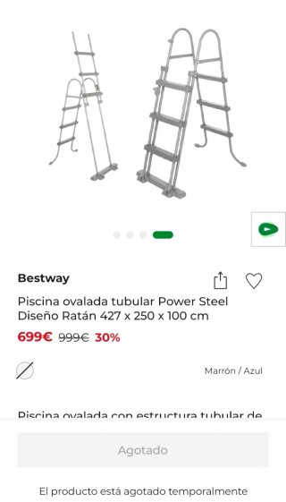 Piscina ovalada Bestway 4.27x2.5x1m