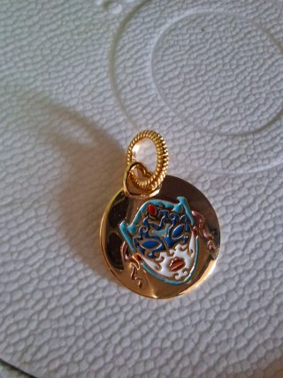Charm Pendente Maschera Veneziana Oro Multicolore