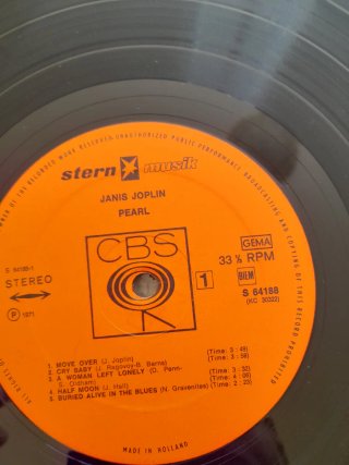 Janis Joplin Pearl LP Vinile Stampa Epoca