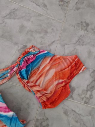 Conjunto Top e Saia Verão Multicolor