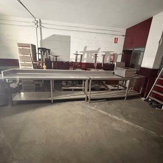 Mesa de acero inoxidable industrial
