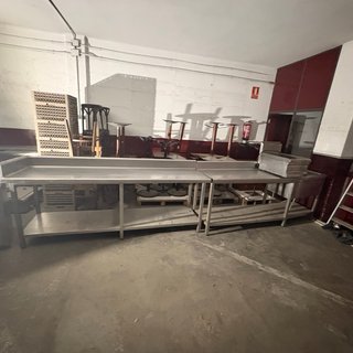 Mesa de acero inoxidable industrial