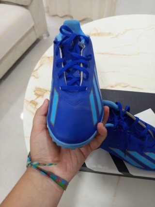 Botas Adidas X Messi Azul/Dorado