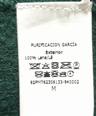 Chaqueta Purificación García Verde lana 100%