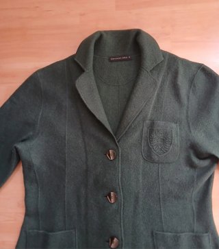 Chaqueta Purificación García Verde lana 100%