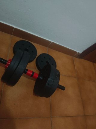 Mancuernas ajustables con discos
