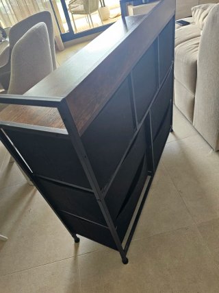 Cómoda Cajonera Industrial Madera Negra