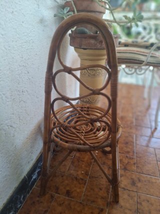 Silla de bambú vintage.
