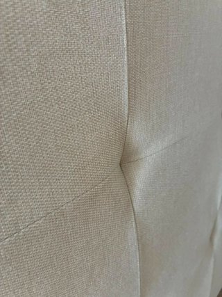 Cabecero de tela beige
