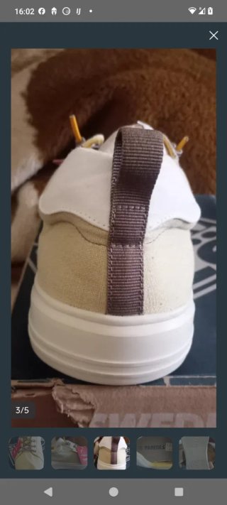Zapatillas Paredes Beige y Amarillo Talla 42 Nueva