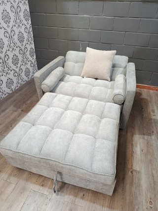 Sofá Cama Beige/Gris Tela