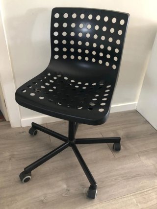 Juego de 3 sillas de oficina negras