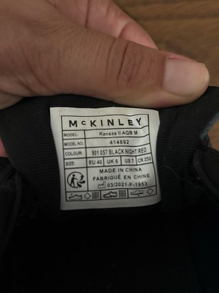 Zapatillas senderismo McKinley hombre negro/rojo