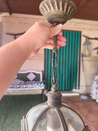 Lámpara de techo estilo antiguo envejecido