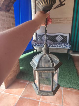 Lámpara de techo estilo antiguo envejecido