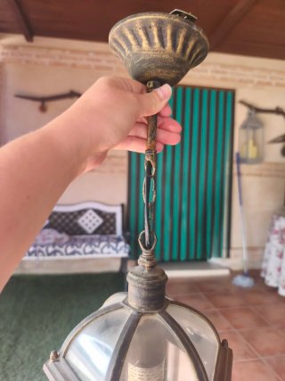 Lámpara de techo estilo antiguo envejecido