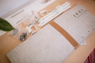 Escritorio MITTZON Ajustable Blanco y Madera