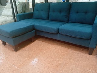 Sofá chaise longue azul
