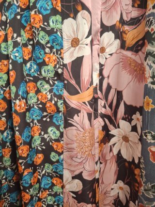 Vestido Zara Talla S Floral Patchwork