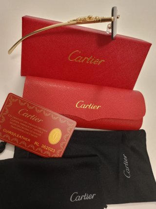 Gafas de Sol Cartier Doradas y Grises