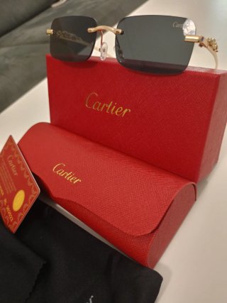 Gafas de Sol Cartier Doradas y Grises