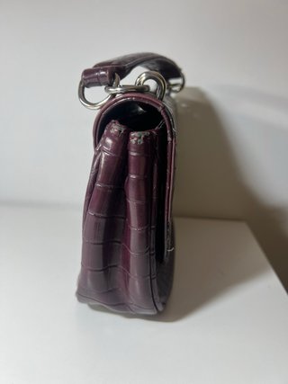 Bolso Gloria Ortiz burdeos efecto piel cocodrilo
