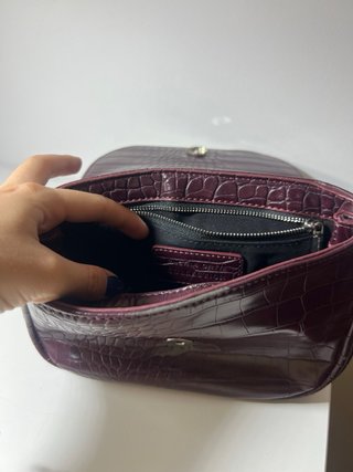 Bolso Gloria Ortiz burdeos efecto piel cocodrilo