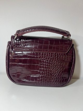 Bolso Gloria Ortiz burdeos efecto piel cocodrilo