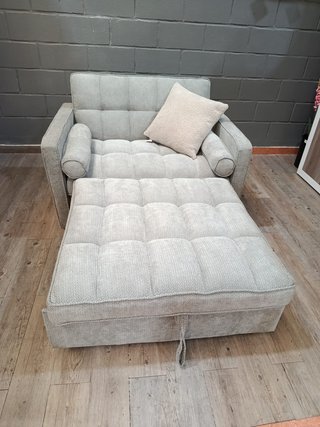 Sofá Cama Matrimonial 118cm Tela Beige/Gris