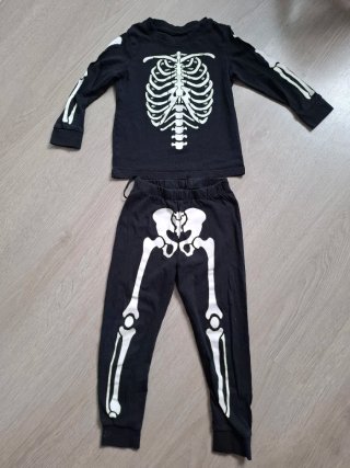 Pijama/Disfraz Esqueleto Infantil. Talla 98 cm