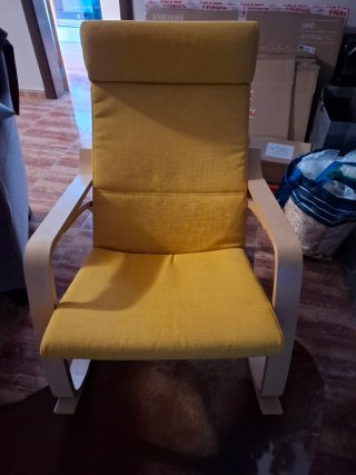 Silla mecedora IKEA Poang Madera y Tela