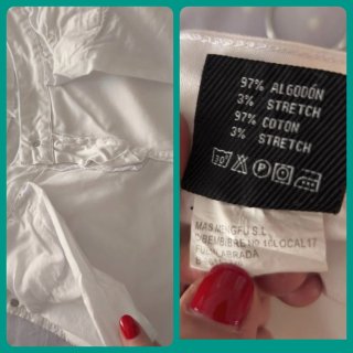 Pantalón Blanco Recto Talla M