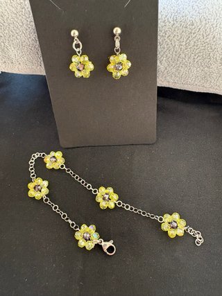 Set Orecchini e Bracciale Donna Fiori