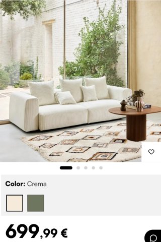 Sofá 3 plazas modelo PILLOW marca Sweek a estrenar