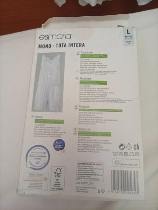Mono blanco de algodón