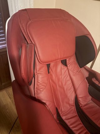 Sillón Masaje Relax Piel Rojo
