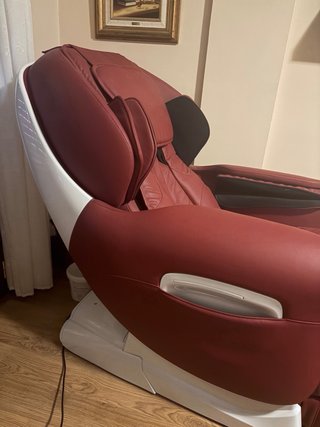Sillón Masaje Relax Piel Rojo