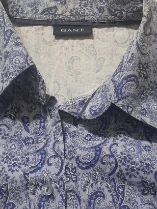 Camisa Gant azul estampada