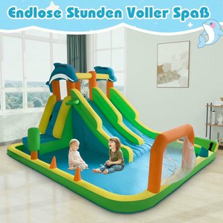 Castillo Inflable Acuático con Tobogán Delfines