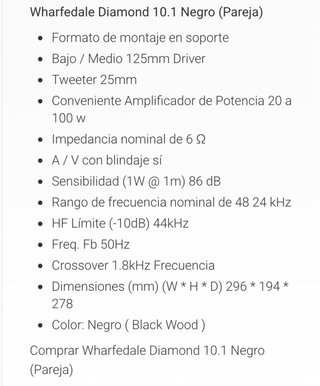 Altavoces Wharfedale Diamond 10.1