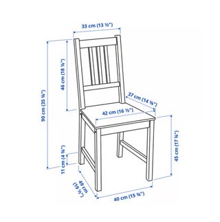 Silla Ikea Stefan Madera Blanca 4x100 euros, 1x 28