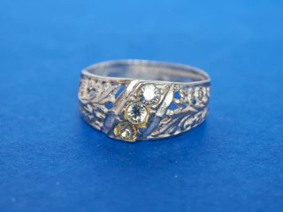 Anello Argento Sterling Vintage Lavorato